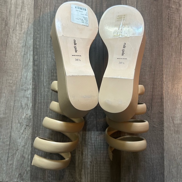 Cult Gaia 🧜‍♀️ Wrap Gladiator Tan Sandal Platform Wedges Mermaid Bohemian - Picture 7 of 7